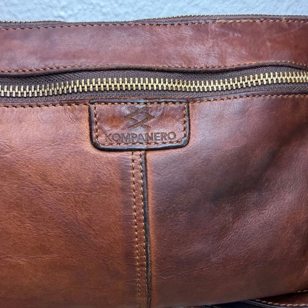 Kompanero Crossbody Bag Brown Leather Western Artisanal